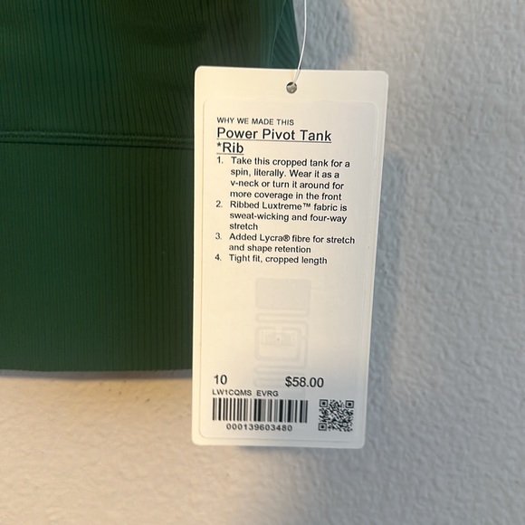 Lululemon Pivot Tank *Rib - Picture 6 of 6